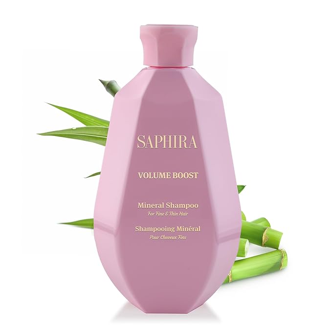 Saphira Volume Boost Shampoo with Dead Sea Minerals – Volumizing Shampoo for Fine & Thin Hair – Lightweight Body & Lift – Sulfate Free Professional Hair Care 8.5oz / 250ml