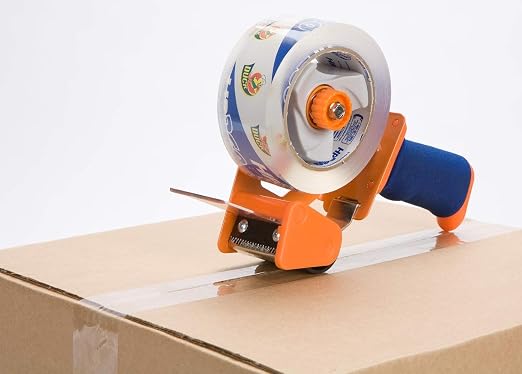 Duck Handheld Heavy-Duty Tape Dispenser with Roll of HP260 Strong Packaging Tape for Shipping, Moving, Mailing & Storage Boxes, Set of 3