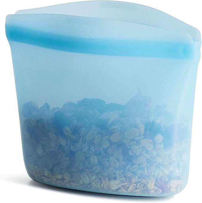 Stasher Premium Reusable Silicone Food Storage Bowl, Blue, 1-Cup | Food-Safe Silicone, Freezer, Sous Vide, Microwave, Dishwasher, Oven Safe, Meal Prep, Lunch Container, BPA-Free, Eco-Friendly
