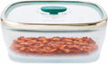 Anyday 10-Cup Square Glass Food Storage with Glass Lid | Plastic-Free Meal Prep & Microwave Cookware | Stackable Airtight Storage Container with Vented Lid for Microwave-Safe Reheating