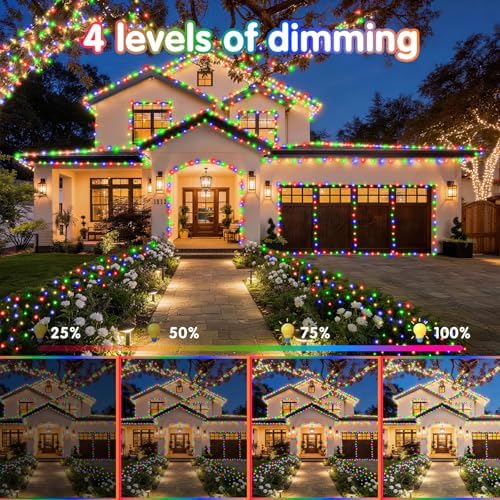 Hezbjiti Christmas String Lights Outdoor, 1000 LED 394ft 8 Lighting Modes Christmas Fairy Lights with Remote and Timer for Home, Birthday, Wedding, Party, Tree Decorations (1000 LED, Multicolor)