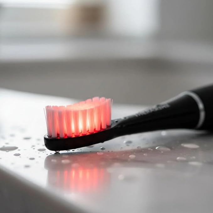 TheraSmile Rechargeable Sonic Toothbrush with Red & Blue Light Therapy, 31,000 Brush Strokes per Minute, Water-Resistant