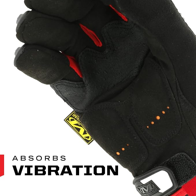 Mechanix Wear M-Pact Impact Resistant Work Gloves - Durable Safety Gloves for Men - Touchscreen Capable - Machine Washable - Breathable - XX-Large - Red/Black