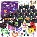 Shemira 256 PCS Halloween Party Favors Bulk for Kids, 32 Pack Prefilled Witch Cauldrons with Halloween Toys, Halloween Goodie Bag Fillers, Halloween Party Supplies, Halloween Miniatures Novelty Toys