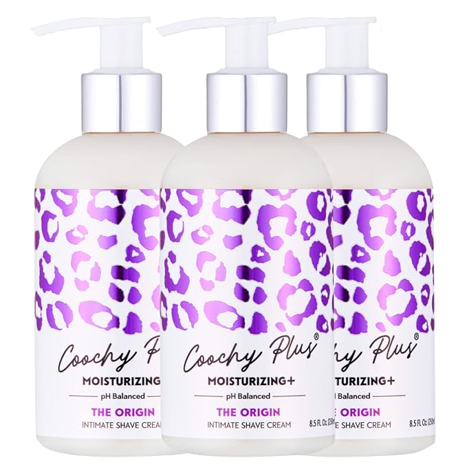 IntiMD Coochy Plus Intimate Shaving Cream Moisturizing Plus The Origin For Pubic, Bikini Line, Armpit - Rash-Free With Patent-Pending Formula - Prevents Razor Burns & Bumps, In-Grown Hair (Pack of 3)