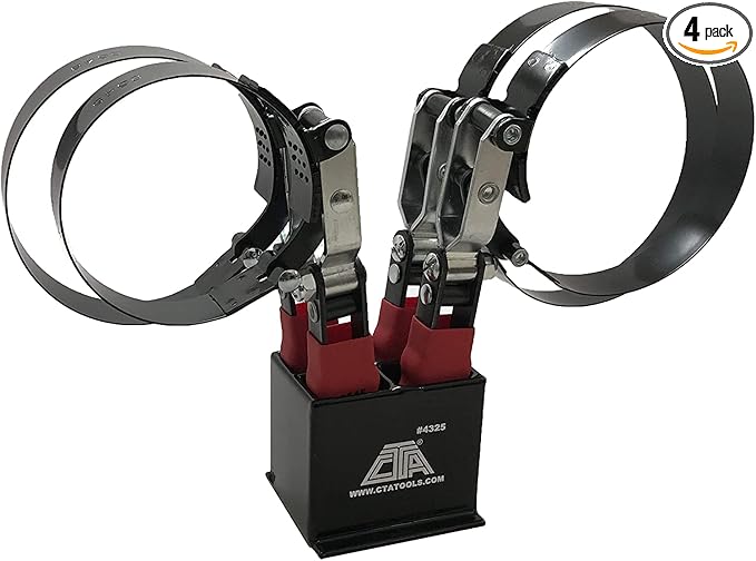 CTA Tools 4325T –Heavy Duty Oil Filter Wrench Set with Stand – Truck Applications (4-Piece)