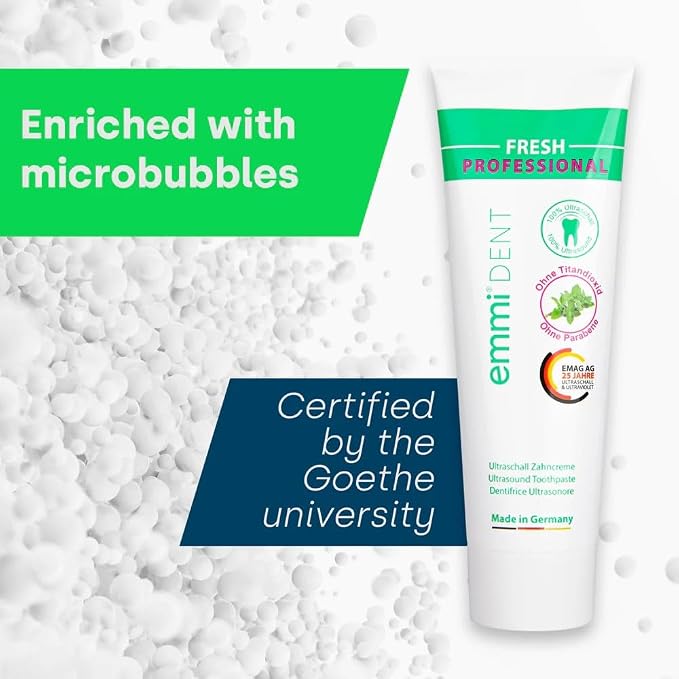 Emmi-dent Ultrasonic Toothpaste with Nano-Bubbles (Fresh, 1 Pack)
