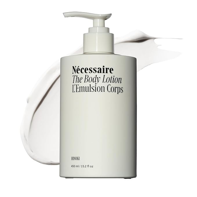 Nécessaire The Body Lotion Hinoki – Multi-Peptide Moisturizer - Firming Body Lotion for Women + Men. 2.5% Niacinamide. Dermatologist-Tested, Vegan. Hypoallergenic for Sensitive Skin. 15.2oz