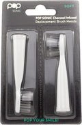 Pop Sonic Replacement Toothbrush Heads (Pack of 2) - Toothbrush Head w/Super Soft Dupont Tynex Nylon Bristles (Go Sonic)
