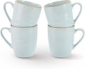 famiware Jupiter Coffee Mugs Set of 4, 13oz Coffee Mug, Microwave and Dishwasher Safe, Coffee Cups with Handle for Coffee, Tea, Cocoa, Milk, Light Blue