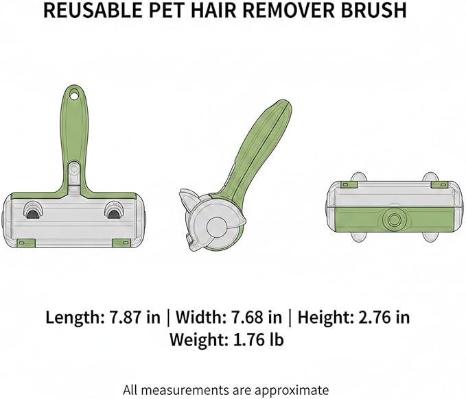Reusable Fabric Lint Remover Brush for Textiles, Carpets & Vehicle Interiors - Mechanical De-linting Tool with Durable PP Handle