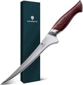 Fillet Knife 7 inch, Razor Sharp Fishing Boning Knife for Meat | Japanese 10Cr15Mov High Carbon Stainless Steel, Professional Kitchen with Flexible Blade and Ergonomic Pakkawood Handle