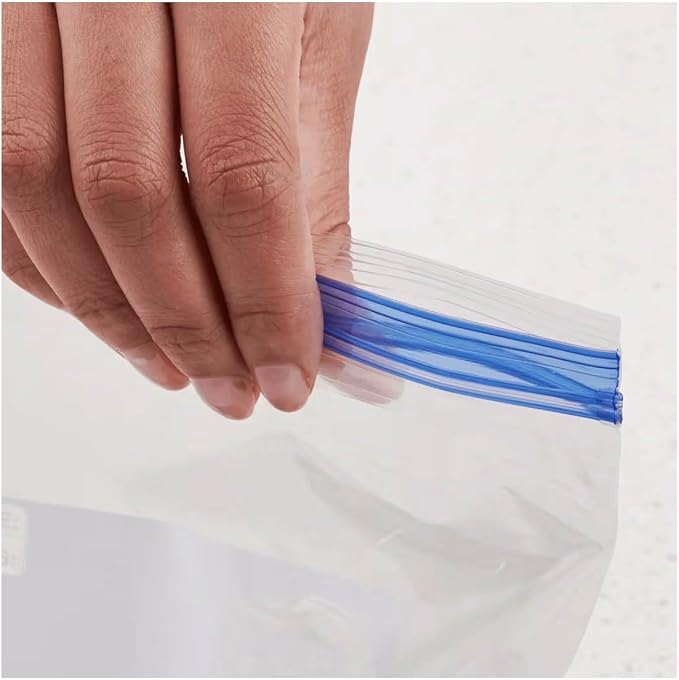 Freezer Guard Double Zipper Freezer Bags Gallon Size 80 Count Heavy Duty Food Storage Bags Leakproof Airtight Seal BPA Free Plastic for Freezing Meat Vegetables Meal Prep (Pack of 2)