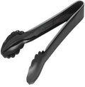 Fineline Settings Platter Pleasers Black 9" Scalloped Heavy Duty Tongs 24 Pieces