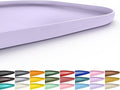 SMILOOL Waterproof Silicone Pet Food Mat with Raised Edge for Dog & Cat | 24" x 16" Non-Slip Pet Feeding Mats with Lip for Food & Water Bowl, Food Grade, Easy Cleaning, Light Purple