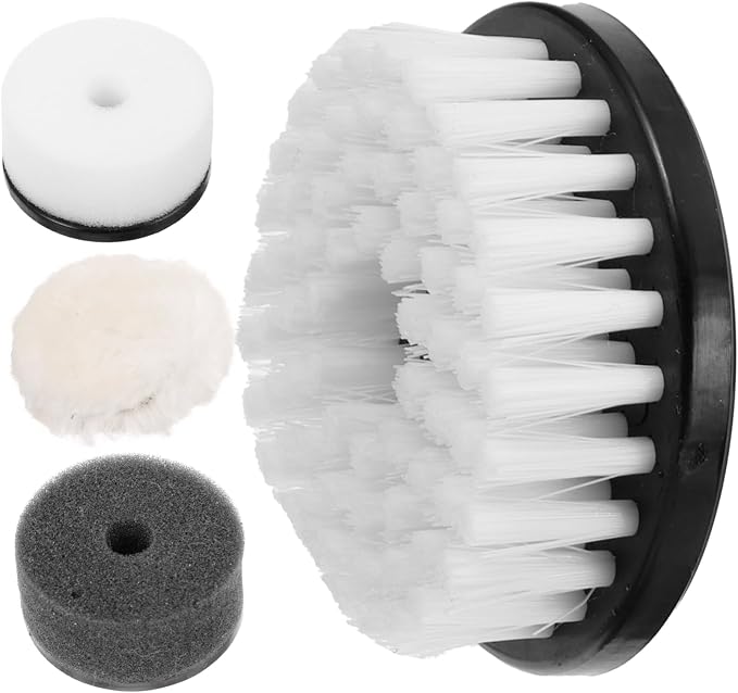 minkissy 1set Shoe Cleaning Kit Polishing Brush Sneaker Brush Durable Attachments for Electric Shoe Polisher Cleaner Easy Installation Performance 4pcs