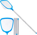 TidyMister Hot Tub Skimmer Spa Net with 5ft Aluminum Pole Ultra Fine Mesh Net Handy Leaf Skimmer for Small Above Ground Pools Pick Up Fine Debris Lightweight Net