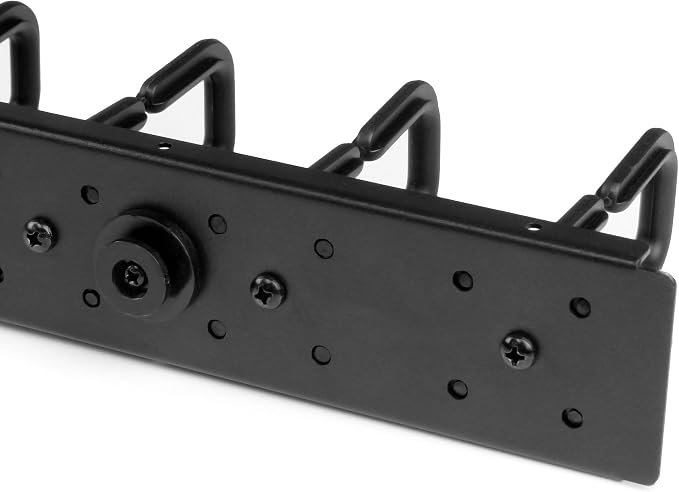 StarTech 20U Vertical Server Rack Cable Manager, D-Ring, 2.8ft (CMVER20UD) | Network rack cord manager panel, D-ring hooks, 2.8ft (0.85m) wire organizer, Improves airflow and passive cooling, Steel