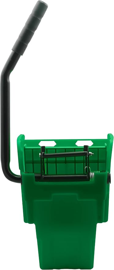 SPARTA OmniFit Mop Bucket System, Durable Mop Bucket, Side Press Wringer, and Soiled Water Insert, Floor Cleaning Essentials for Commercial and Home Use, 35 Qt Capacity, 1 Count, Green