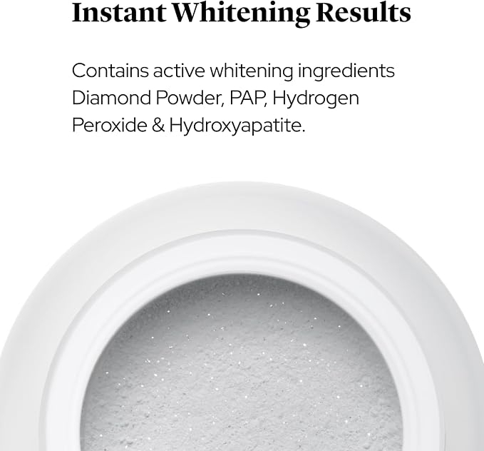 Whitening Powder + Ultra Whitening Toothpaste – Complete Whitening Bundle for Sensitive Teeth with Hydroxyapatite Fluoride & Hydrogen Peroxide – ADA Approved, Non-Abrasive & Vegan