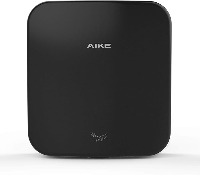AIKE Heavy Duty Jet Cube High Speed Hand Dryer For Bathroom 110V 1400W, Model AK2800C Matte Black Painted Cover