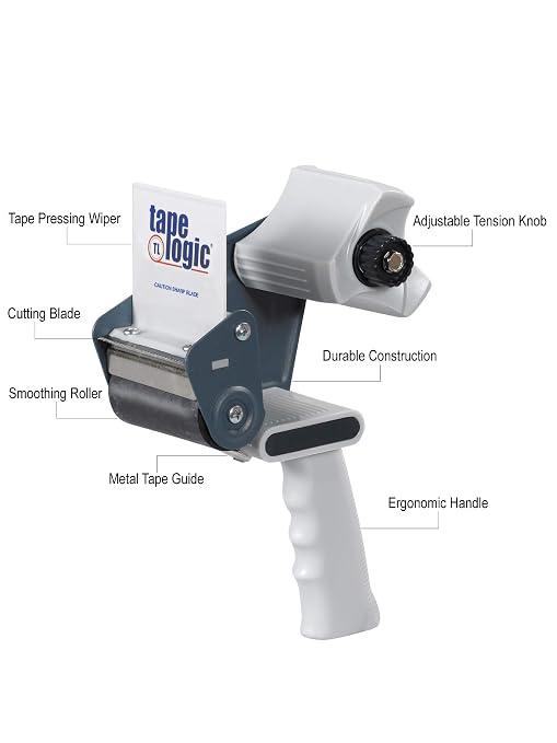 Aviditi Tape Logic 3 Inch Deluxe Packing Tape Dispenser Gun, for Packing, Shipping, Moving and Warehouse Use (1 Dispenser)
