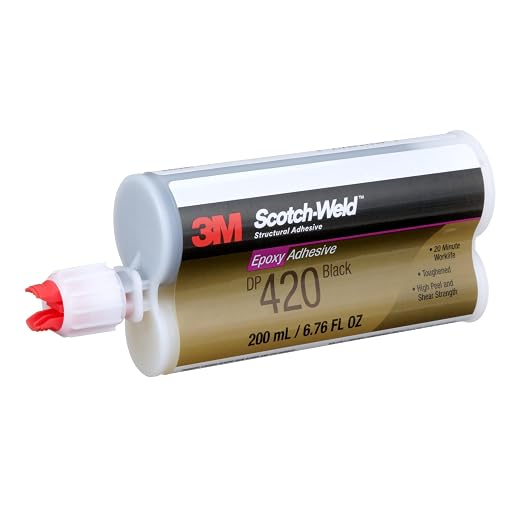 3M Scotch-Weld Epoxy Adhesive DP420, Black, Two-Part Epoxy Structural Adhesive, High Impact, Fatigue Resistant, Maintains Bond Strength, 200 mL (6.76 fl oz) Duo-Pak