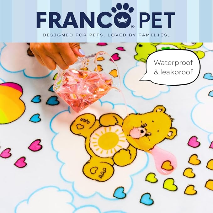 Care Bears Waterproof Dog Bed Cover, XL 60x80 Pet Blanket for Furniture Bed Couch Sofa, (Officially Licensed) by Franco