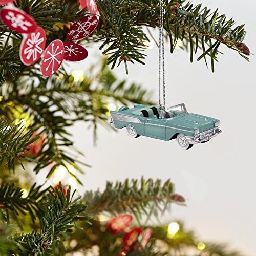 Hallmark Keepsake Mini Christmas Ornament 2018 Year Dated, Lil' Classic Cars 1957 Chevrolet Bel Air Miniature, Metal, 0.6"
