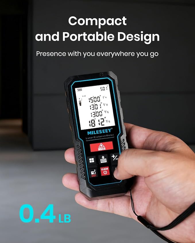 MILESEEY Laser Measurement Tool, 229Ft Laser Measure with Digital Angle Level, Laser Tape Measure with Phone App, Record Data and Make Your own Sketch Support Hand-Drawn Plan/Draw on Picture