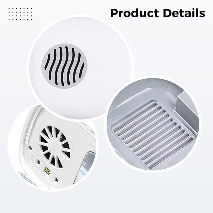 Toothbrush Sanitizer Holder, Usb Charging With Mini Fan, Portable Electric Toothbrush Case With Travel Mirror, Toothbrush Cleaner