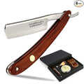 Straight Razor GOLD DOLLAR Wooden Handle Retro Shaving For Men & Barber Shaving Ready Without Stabilizer