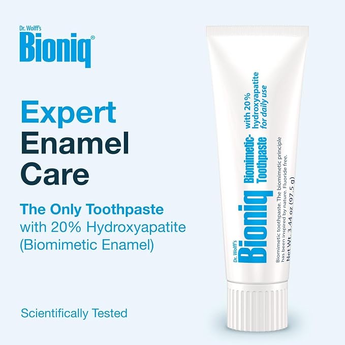 Bioniq Classic 20% Hydroxyapatite Toothpaste 3.44 Oz | bioHAP and Fluoride Free Toothpaste for Daily Use, Clinically Tested, Expert for Enamel and Gum Care, 3.44 Oz 3 Pack