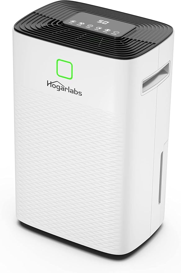 HOGARLABS Smart Dehumidifiers for Home and Basements, with 3 Working Modes, Overflow Protection, Dehumidifier with Drain Hose and Digital Control Panel. (50 Pints for basement)
