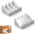 Self Draining Soap Dish Holder,Silicone Soap Dish,for Bathroom,Kitchen, Sponges，Can Extend Soap Life，Keep Soap Bars Dry and Easy Cleaning (Light Grey,2-Pack)