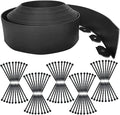 Garden Edging Borders 66FT,Landscape Edging Black[Extra Tall 4IN High] with 100pcs Stakes,Lawn Edging Border Flexible Garden Edge Plastic Fence for Tree,Flower Bed,Landscaping,Yard