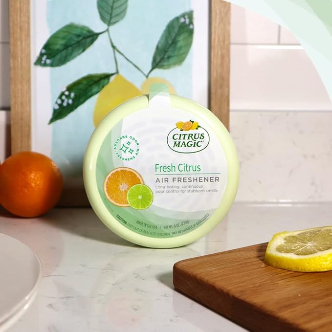 Citrus Magic Odor Absorbing Solid Air Freshener, Fresh Citrus, 8-Ounce, (Pack of 3)