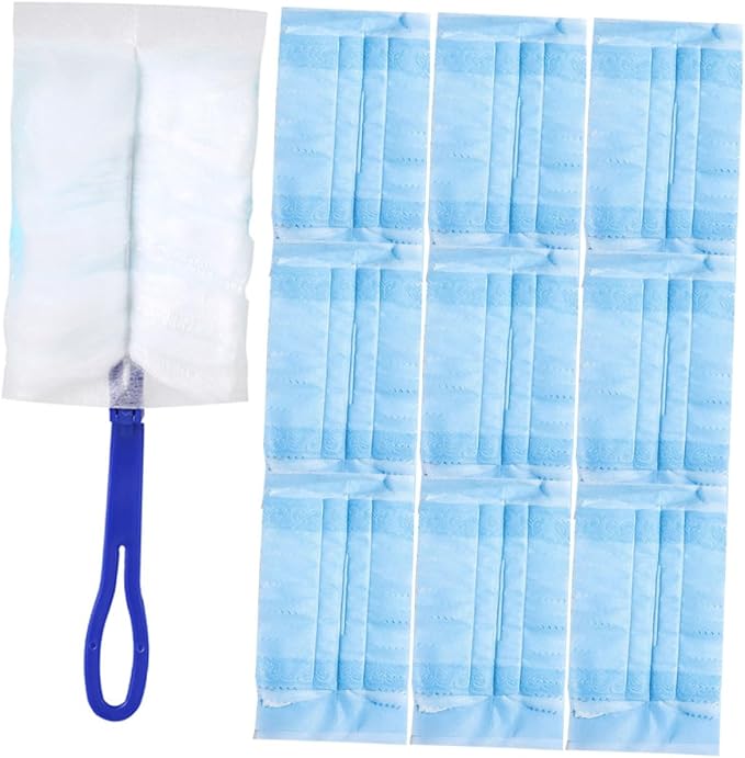 PRETYZOOM Disposable Hand Duster Brush with Handle for Easy Dust Cleaning Versatile Static Duster for Furniture Floors and Ceiling Fans