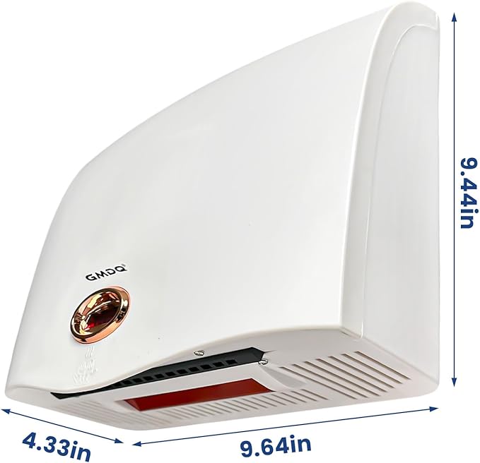 1600W Powerful Hand Dryers for Bathrooms Commercial, Electric Hand Dryer Touchless, Extra Quiet Low Noise(40db), Wall Mounted Type