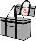 PRO Large Insulated Food Delivery Bag (2XL, Gray, 1 Pack) | Thermal bag, For cold & hot food, Water-resistant, Portable cooler, Soft sided catering tote, Grocery bag with zippered top