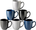 AmorArc Coffee Mugs Set of 6, 12oz Ceramic Coffee Mugs for Man, Woman, Dad, Mom, Modern Coffee Mugs Set with handle for Tea/Latte/Cappuccino/Milk/Cocoa. Dishwasher&Microwave Safe, Multi
