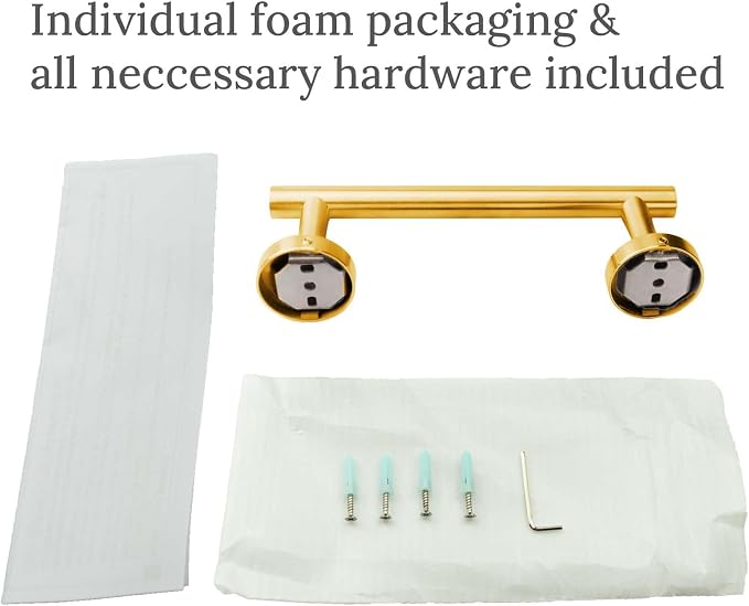 12 Inches Brushed Gold Towel Bar Bathroom Hardware 304 Stainless Steel Wall Mounted Kitchen Towel Holder Cloths Hanger