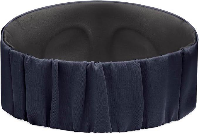 Away Sleep Mask - Premium Thermoregulating Eye Mask for Sleeping & Travel,100% Blackout, Soft, Contoured, Packable, Hidden Earplug Pocket, Navy Blue
