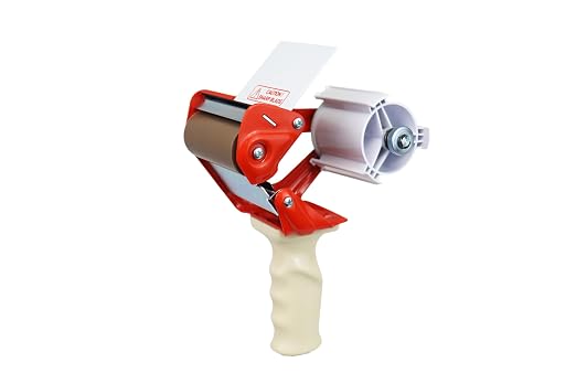 Heavy Duty Packing Tape Dispenser Gun, 3-Inch Wide, Fits 3-Inch Core Shipping Tape, Side Loading with Adjustable Brake - 1 Pack