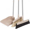 Broom and Dustpan Set with Standing Storage, Interlocking Sweep Kit with Cleaning Edge for Home Cleaning