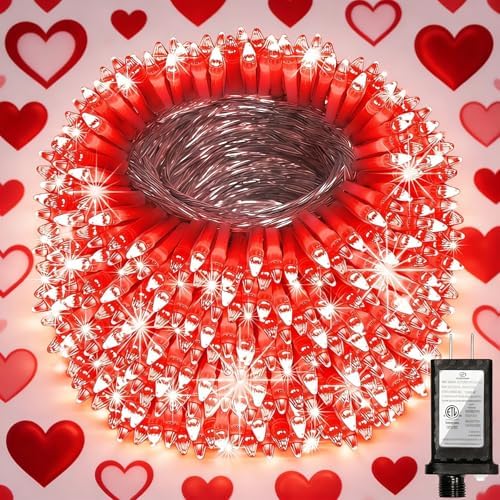 WUXYIYANG 750 LED 240FT Red Valentine Lights, 12 Pro Modes and Timer Memory