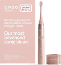 ORDO Sonic+ Electric Toothbrush for Adults, Advanced Smart Tech, 4 Brushing Modes, Fast Rechargeable, Sonic Toothbrushes Over 4 Weeks Battery Life, Silicone Polishing Element, USB Charger, Rose Gold
