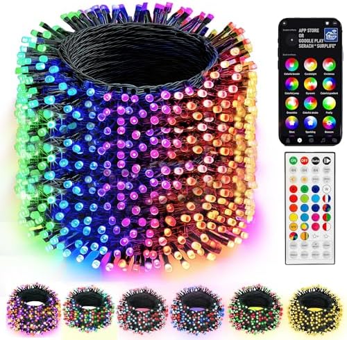 Dazzle Bright 328FT 1000 LED Smart RGB Christmas Halloween String Lights