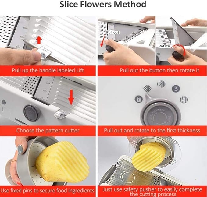 Slicer Multifunctional Manual Cutter Vegetable Grater Julienne Slicer Fruit Waffle Kitchen Onion Potato Cutter