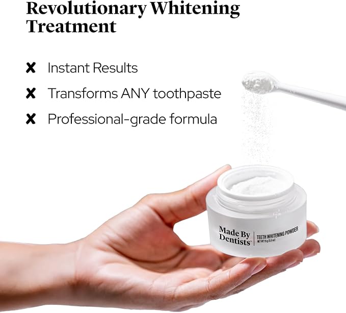 Whitening Powder + Ultra Whitening Toothpaste – Complete Whitening Bundle for Sensitive Teeth with Hydroxyapatite Fluoride & Hydrogen Peroxide – ADA Approved, Non-Abrasive & Vegan